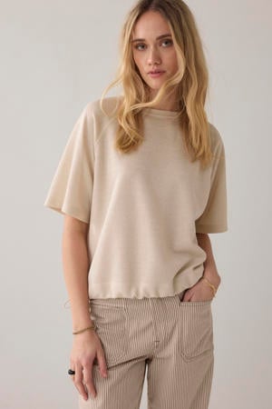 top antiek cremewit met glitter