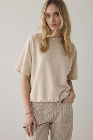 top antiek cremewit met glitter