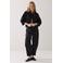 Summum baggy regular waist broek zwart