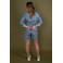 TQ-Amsterdam gestreepte blouse blauw