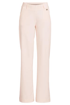 travelstof straight high waist broek