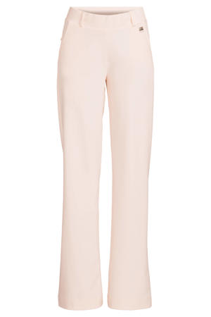 travelstof straight high waist broek