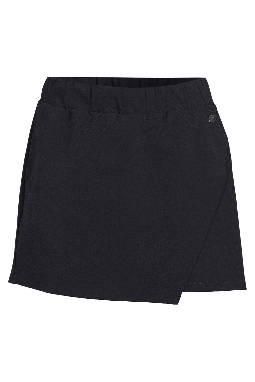 Marineblauw dames TQ-Amsterdam travelstof skort voorzien van elastische tailleband