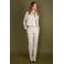 TQ-Amsterdam travelstof straight high waist broek ecru