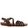 Red Rag leren sandalen donkerbuin