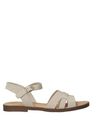 suède sandalen beige