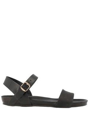 leren sandalen zwart