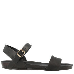 leren sandalen zwart