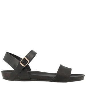 leren sandalen zwart