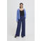ICHI wide leg regular waist broek donkerblauw