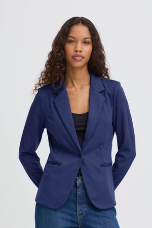 jersey getailleerde blazer