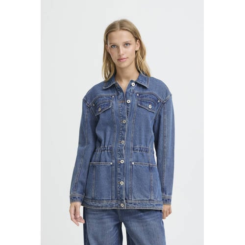 ICHI spijkerjas medium blue denim afbeelding