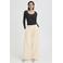 ICHI wide leg regular waist broek ecru