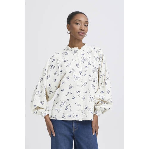 ICHI blouse blauw afbeelding