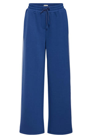wide leg regular waist broek donkerblauw