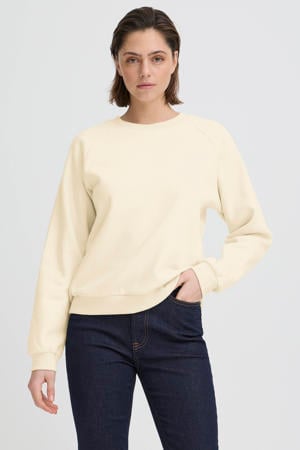 sweater met backprint ecru