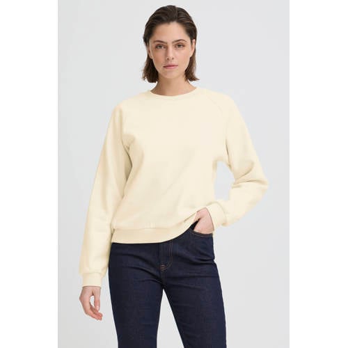 ICHI sweater met backprint ecru afbeelding