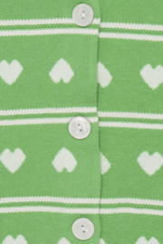 thumbnail: ICHI gebreid vest met hartjes groen