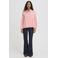 ICHI gestreepte blouse rood