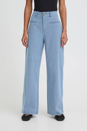 high waist wide leg jeans light blue denim