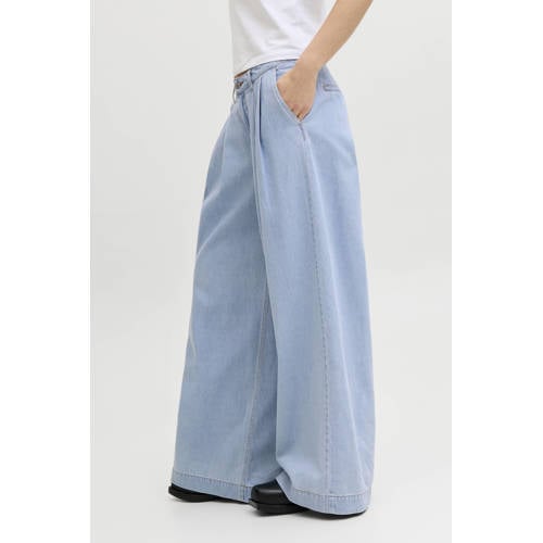 JJXX Jxpalma Nova Extra Wide Mw R339 Dnm wide leg jeans light blue denim afbeelding