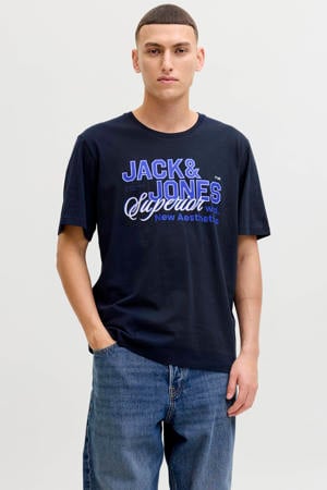 regular T-shirt donkerblauw
