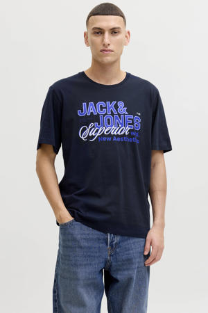 regular T-shirt donkerblauw