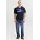 JACK & JONES ESSENTIALS regular T-shirt donkerblauw