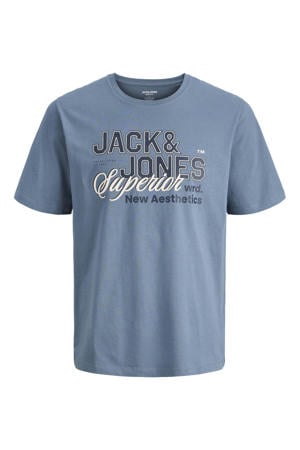 regular T-shirt blauw