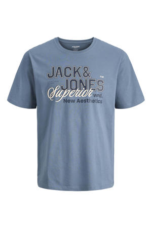 regular T-shirt blauw