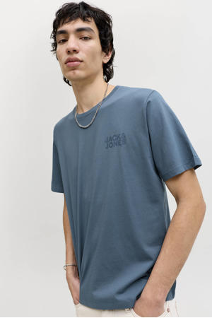 regular T-shirt blauw