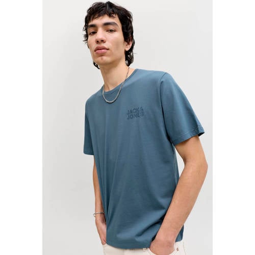 JACK & JONES ESSENTIALS regular T-shirt blauw afbeelding