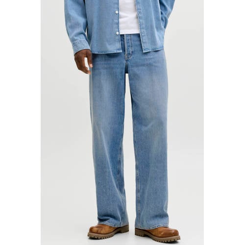 JACK & JONES JEANS INTELLIGENCE JJIDAVE JJORIGINAL wide leg jeans medium blue denim afbeelding