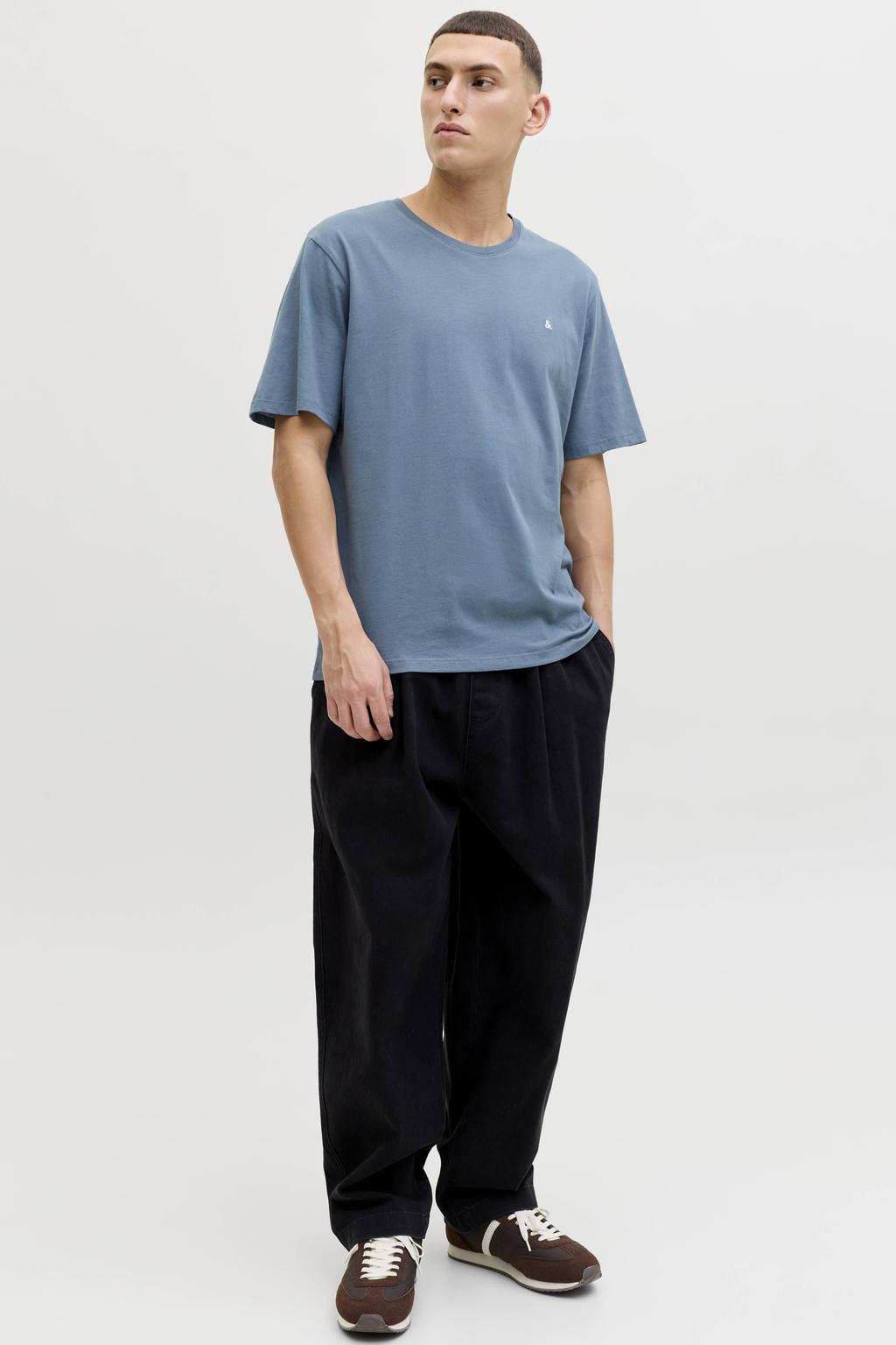 JACK & JONES ESSENTIALS regular T-shirt blauw