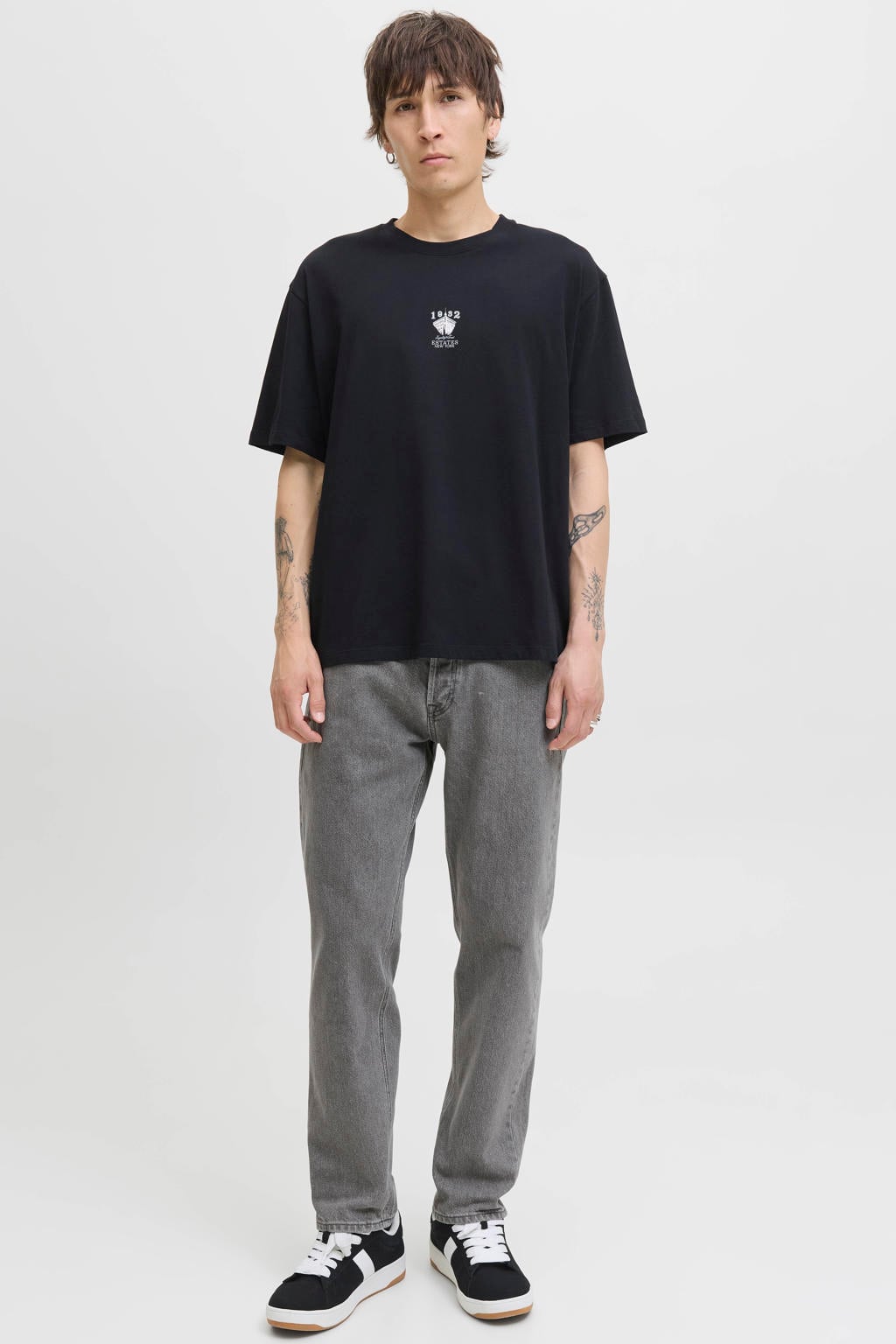 JACK & JONES JEANS INTELLIGENCE relaxed fit regular fit jeans - grey denim