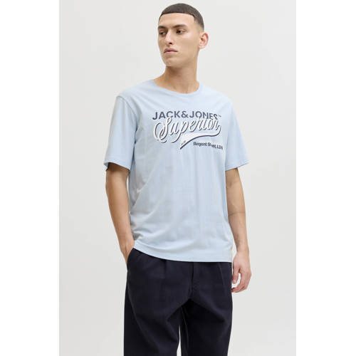 JACK & JONES ESSENTIALS regular T-shirt lichtblauw afbeelding