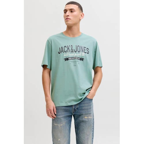 JACK & JONES ESSENTIALS regular T-shirt turquoise afbeelding