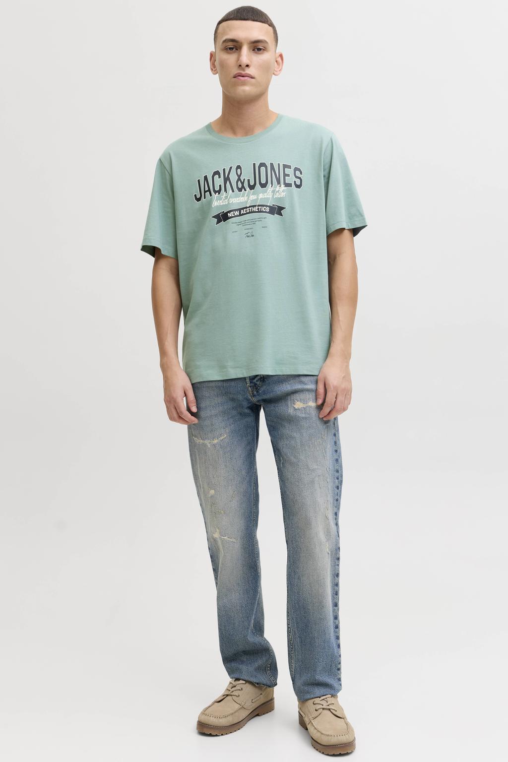JACK & JONES ESSENTIALS regular T-shirt turquoise