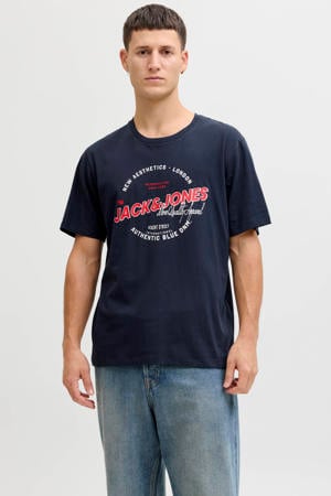 regular T-shirt donkerblauw