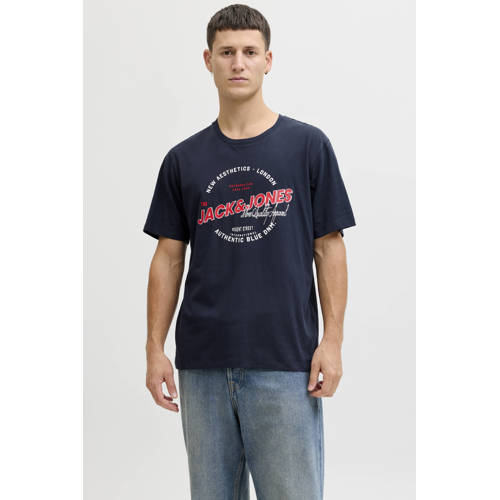 JACK & JONES ESSENTIALS regular T-shirt donkerblauw afbeelding