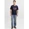 JACK & JONES ESSENTIALS regular T-shirt donkerblauw
