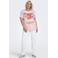 ONLY CARMAKOMA T-shirt met backprint roze