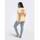ONLY CARMAKOMA T-shirt met backprint lichtgeel