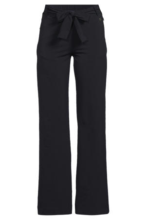 travelstof straight regular waist casual broek