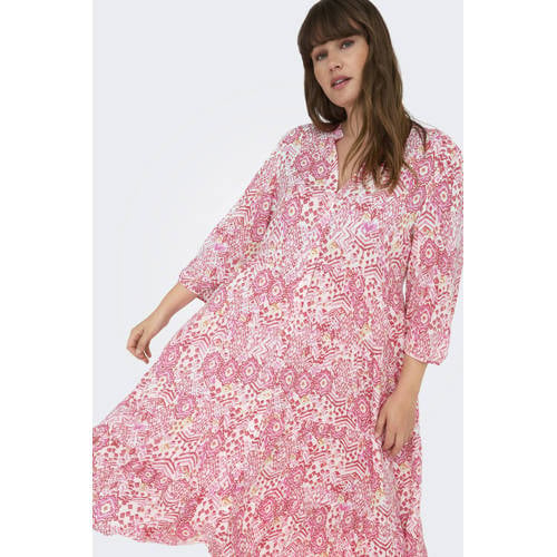 ONLY CARMAKOMA mini jurk roze afbeelding