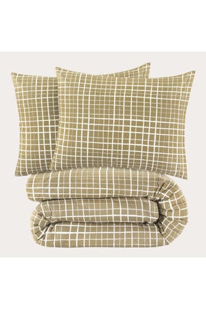 viscose katoenen dekbedovertrek lits-jumeaux (240x220 cm)