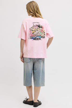 T-shirt met backprint lichtroze