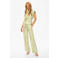 NIKKIE satijnen straight regular waist broek lichtgroen