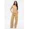 NIKKIE wide leg regular waist cargobroek lichtbruin