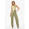 NIKKIE wide leg regular waist cargobroek olijfgroen